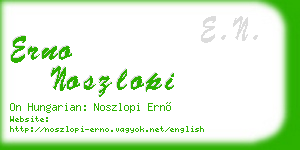 erno noszlopi business card